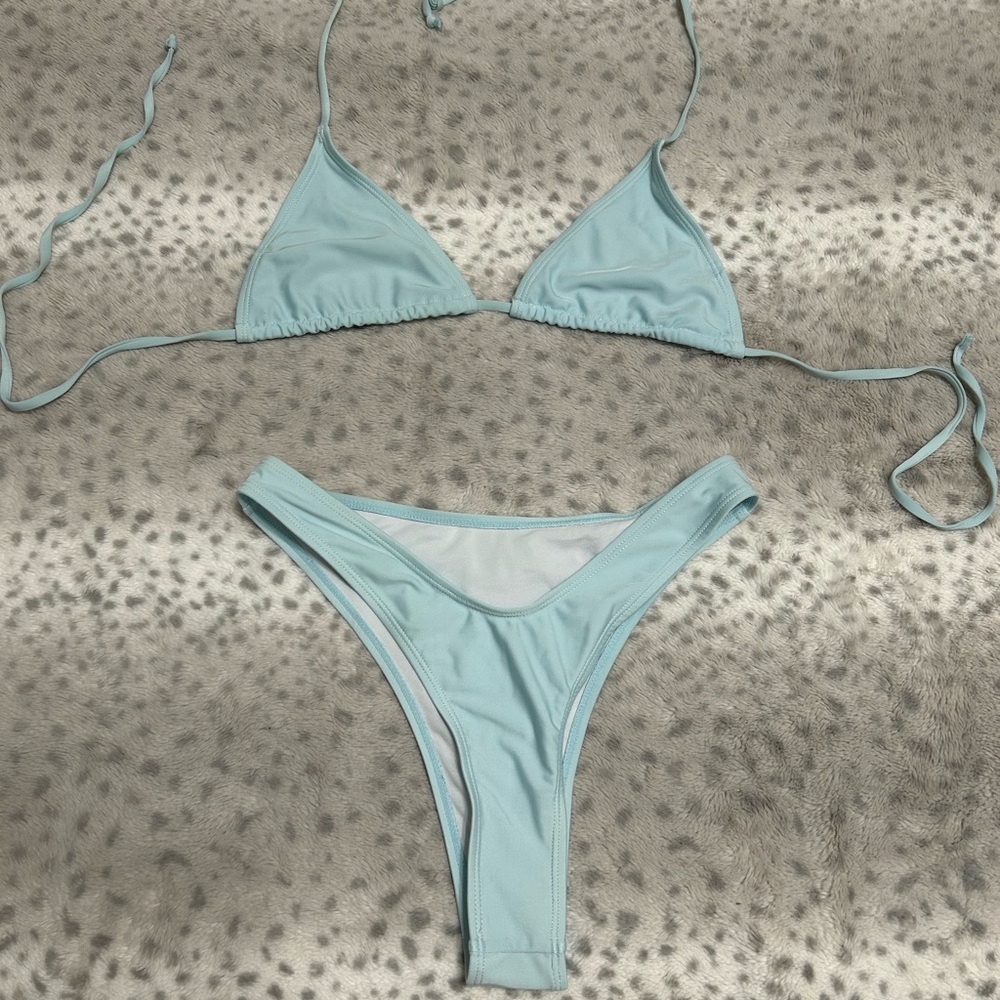 Blue Triangle Bikini Set